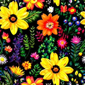 Cute Floral Pattern PNG Bkp