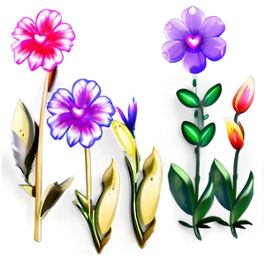 Cute Flower Sets PNG 81