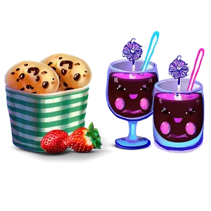 Cute Food And Beverages Png Gve PNG image