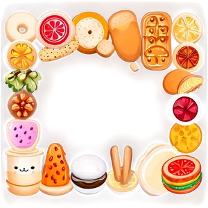 Cute Food Border Png 49 PNG image