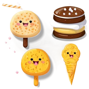 Cute Food Illustration PNG 06252024