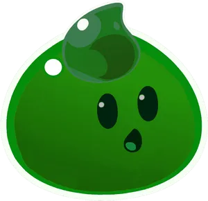 Cute_ Green_ Slime_ Character_ Sticker.png PNG image