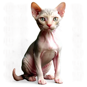 Cute Hairless Cat Png 06252024 PNG image