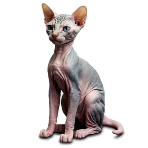 Cute Hairless Cat Png 06252024 PNG image