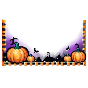 Cute Halloween Border Png Gdk PNG image