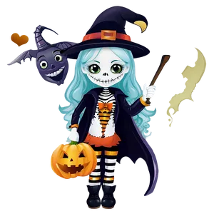 Cute Halloween Characters Cartoon PNG 06252024 PNG