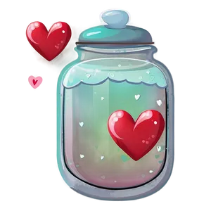 Cute Heart In A Jar PNG Jyq PNG