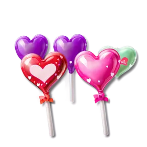 Cute Heart Lollipop PNG 53