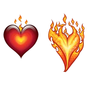 Cute Heart On Fire PNG Rhq66 PNG