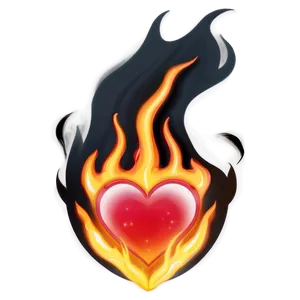 Cute Heart On Fire PNG Sqv6 PNG