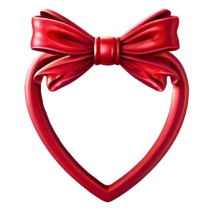 Cute Heart With Bow PNG 27
