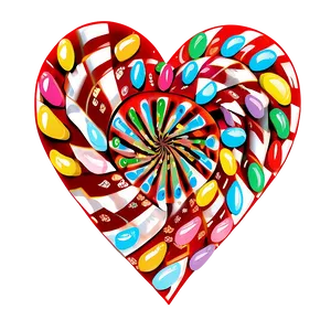 Cute Heart With Candy PNG 54 PNG