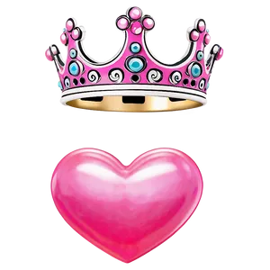 Cute Heart With Crown PNG Sbl PNG