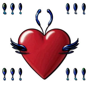 Cute Heart With Eyes PNG Tip PNG