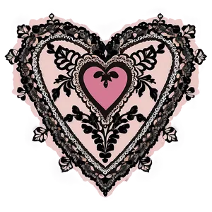 Cute Heart With Lace PNG 05232024 PNG