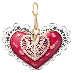 Cute Heart With Lace PNG 05232024 PNG