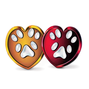 Cute Heart With Paws PNG 50 PNG