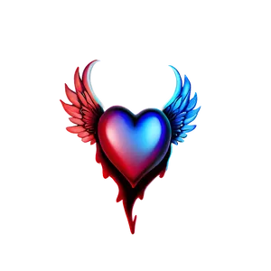 Cute Heart With Wings PNG Lcq41