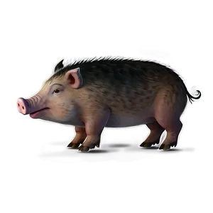 Cute Hog Cartoon Png Rug PNG image