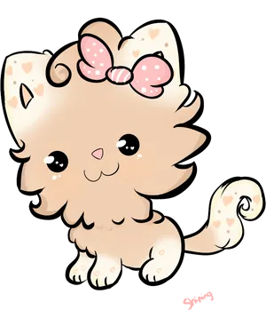 Cute Kawaii Catwith Bow