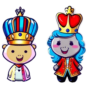 Cute King And Queen PNG 89