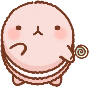 Cute_ Macaron_ Character_ Sticker PNG image