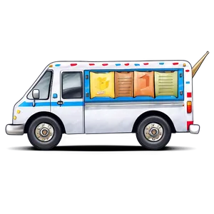 Cute Mail Truck Drawing Png Iqg PNG image