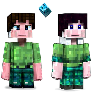 Cute Minecraft Villager PNG 06202024