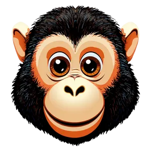 Cute Monkey Face Clipart Png 87 PNG image