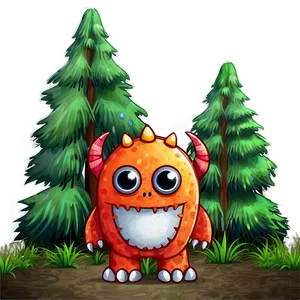 Cute Monster In Forest Png 85 PNG image