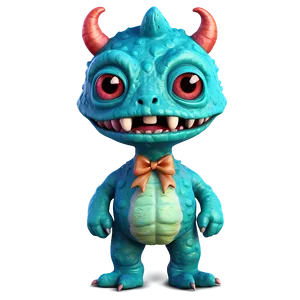 Cute Monster With Bow Png 06272024 PNG image