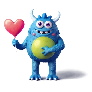 Cute Monster With Heart Png 87 PNG image