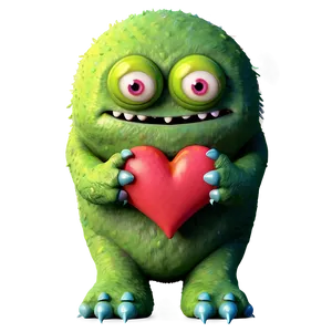 Cute Monster With Heart Png Fli31 PNG image