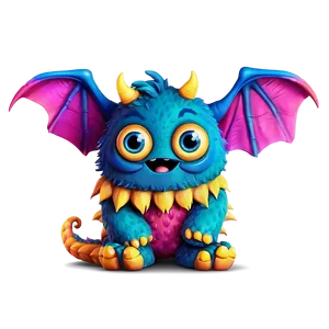 Cute Monster With Wings Png Dhh42 PNG image