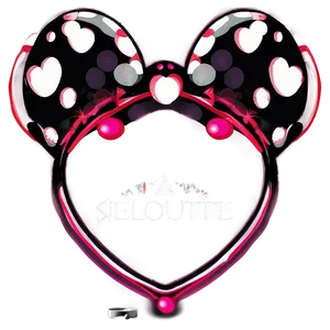 Cute Mouse Ears Silhouette PNG 06292024