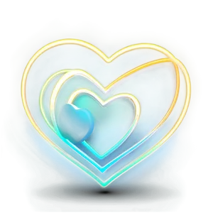 Cute Neon Heart PNG Hgd21 PNG