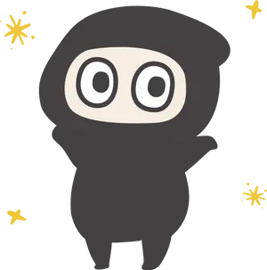 Cute Ninja Character Cartoon PNG