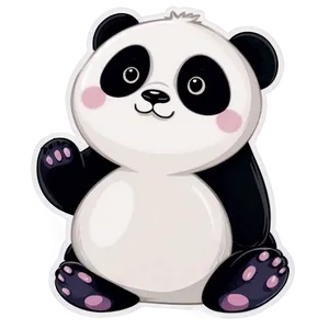 Cute Panda Sticker Png Xcv PNG image