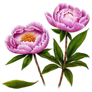 Cute Peony Flowers PNG Ssu7 PNG