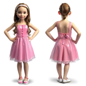 Cute Pink Dress Png 06292024 PNG image