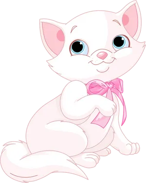 Cute_ Pink_ Kitten_ Illustration.png PNG