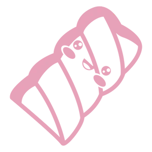 Cute Pink Marshmallow Cartoon PNG image