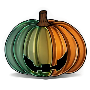 Cute Pumpkin Outline Draft PNG 06202024