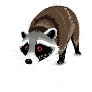 Cute Raccoon Illustration PNG Ggm2