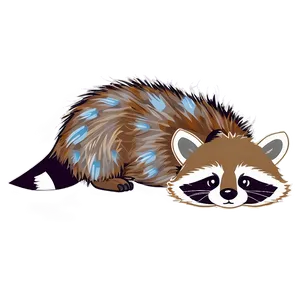 Cute Raccoon Illustration PNG Xuj45