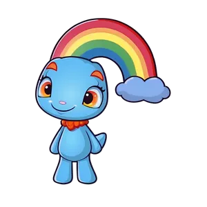 Cute Rainbow D PNG image