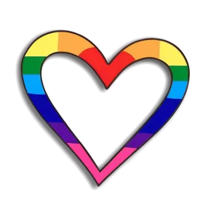 Cute Rainbow Heart PNG Fmo PNG