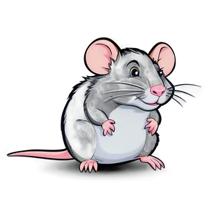 Cute Rat Cartoon PNG Lrk73 PNG