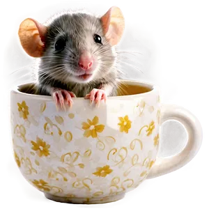 Cute Rat In Cup PNG Gvh60 PNG