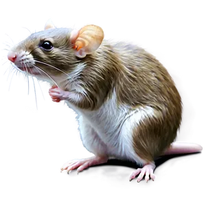 Cute Rat In Garden PNG Pck PNG